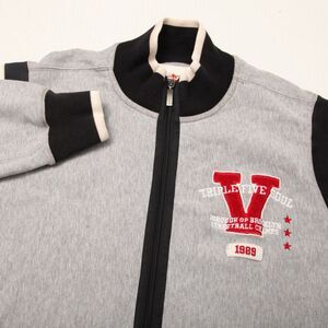 Vintage Triple Five Soul Jacket Mens Extra Large Gray Heather Full Zip Pockets